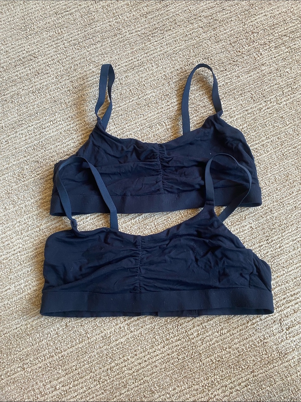 Quince Micromodal Ruched Bralette (2-pack) Size Medium